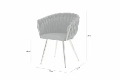 Krzesła| Krzesło welurowe na złotych nogach LIANA zielone