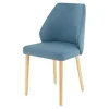 Krzesła|Fameg Krzesło welurowe niebieskie KELLAN