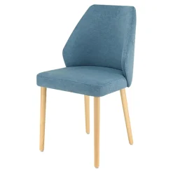 Krzesła|Fameg Krzesło welurowe niebieskie KELLAN