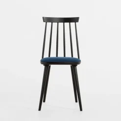 Krzesła|Fameg Krzesło welurowe niebieskie TANARO