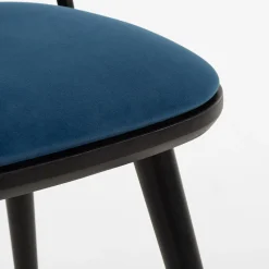 Krzesła|Fameg Krzesło welurowe niebieskie TANARO