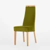 Fameg Krzesło welurowe oliwkowe JOEL