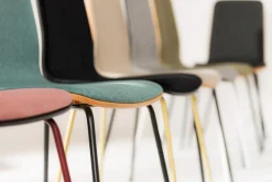 Fameg Krzesło welurowe pudrowy róż VINGE