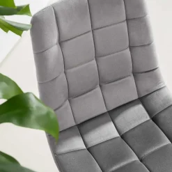 Krzesło welurowe szare ABADA