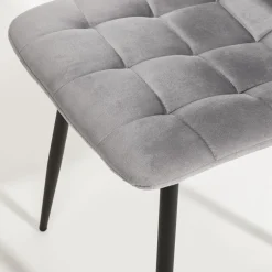 Krzesło welurowe szare ABADA