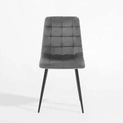 Krzesło welurowe szare ABADA