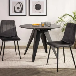 Krzesła| Krzesło welurowe szare ADEK