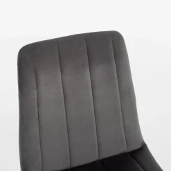 Krzesła| Krzesło welurowe szare ADEK