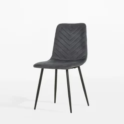 Krzesło welurowe szare ANUTO