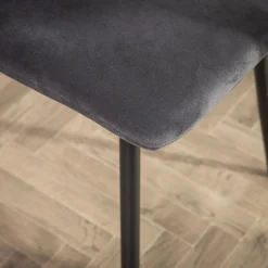 Krzesło welurowe szare ANUTO