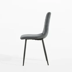 Krzesło welurowe szare ANUTO