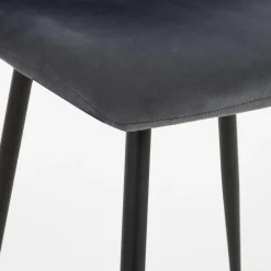 Krzesło welurowe szare ANUTO