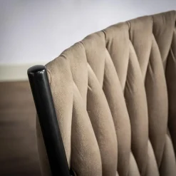 Krzesła|inny Krzesło welurowe szarobeżowe LIANA MINI