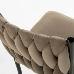 Krzesła|inny Krzesło welurowe szarobeżowe LIANA MINI