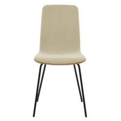 Krzesła|Fameg Krzesło welurowe szarobeżowe VINGE