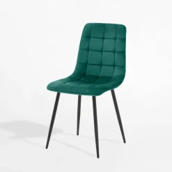 Krzesło welurowe zielone ABADA