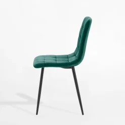 Krzesło welurowe zielone ABADA