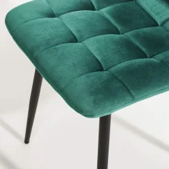 Krzesło welurowe zielone ABADA
