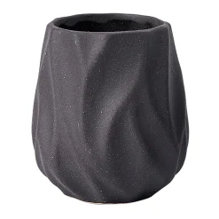 Kubek łazienkowy z ceramiki czarny łezka 10 cm