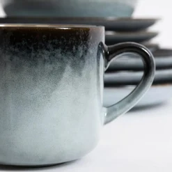 inny Kubek ceramiczny brązowo-szary MALAM 320 ml