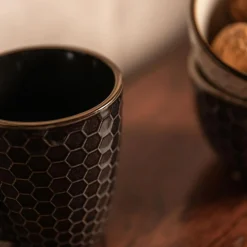 Prima Cucina Kubek ceramiczny czarny BRESCA 360 ml