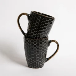 Prima Cucina Kubek ceramiczny czarny BRESCA 360 ml