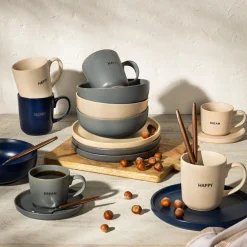 Kubek ceramiczny niebieski MATTE 440 ml