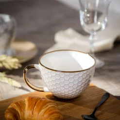 Prima Cucina Kubek ceramiczny plaster miodu BRESCA JUMBO 440 ml