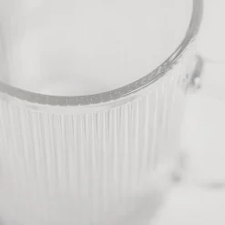 Szklanki I Kubki| Kubek szklany w prążki FIRENZA 350 ml