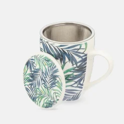 Szklanki I Kubki|inny Kubek z zaparzaczem i pokrywką LIŚCIE 340 ml