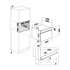 Kuchenki Mikrofalowe|WHIRLPOOL Kuchnia do zabudowy WMD6O4TB czarna