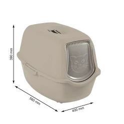 Produkty Dla Zwierząt|ROTHO Kuweta dla kota zamykana beżowa ECO BAILEY 56 cm