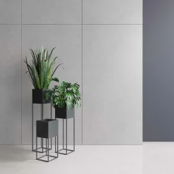 Donice, Osłonki I Kwietniki| Kwietnik metalowy czarny LORIENTS 67 cm