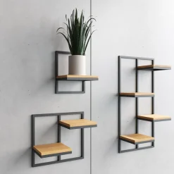 inny Kwietnik wiszący loftowy 1 półka LENS