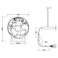Lampa dekoracyjna globus LED GLOBE