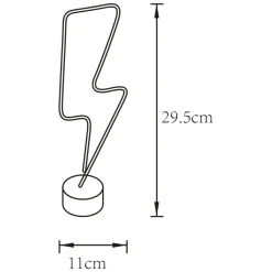 Zumaline Lampa dekoracyjna LED czerwona LIGHTNING