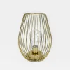 Lampy Stołowe|Zumaline Lampa dekoracyjna LED druciany klosz złota 14,5x20 cm