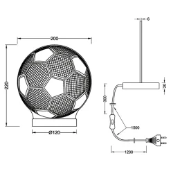 Lampy Stołowe| Lampa dekoracyjna LED piłka BALL