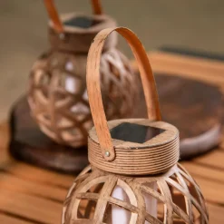 inny Lampa dekoracyjna outdoor koszyk brązowa 12,5 cm