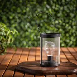 Zumaline Lampa dekoracyjna z uchwytem LED czarna 10,5x15,8 cm