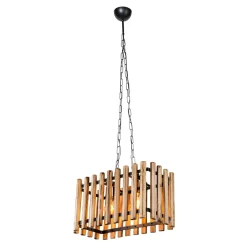 Lampa drewniana wisząca brązowa AHLAT