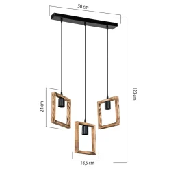 Lampy Wiszące| Lampa drewniana wisząca listwa ATRIA 3