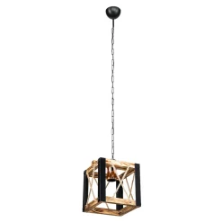 Lampa drewniana wisząca sześcian FARAH 20 cm