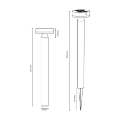 Zumaline Lampa ogrodowa solarna czarna CARLI