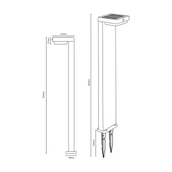 Lampy Ogrodowe|Lampy Ogrodowe|Zumaline Lampa ogrodowa solarna czarna GRID