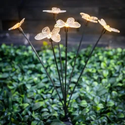 Zumaline Lampa outdoorowa solarna LED IP44 srebrna MOTYLE