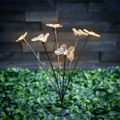 Zumaline Lampa outdoorowa solarna LED IP44 srebrna MOTYLE