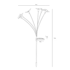 Zumaline Lampa outdoorowa solarna LED IP44 srebrna MOTYLE