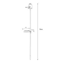 Lampy Ogrodowe|Lampy Ogrodowe|Zumaline Lampa outdoorowa solarna LED IP44 kolorowy PTAK