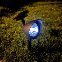Zumaline Lampa outdoorowa solarna IP44 czarna 26 cm